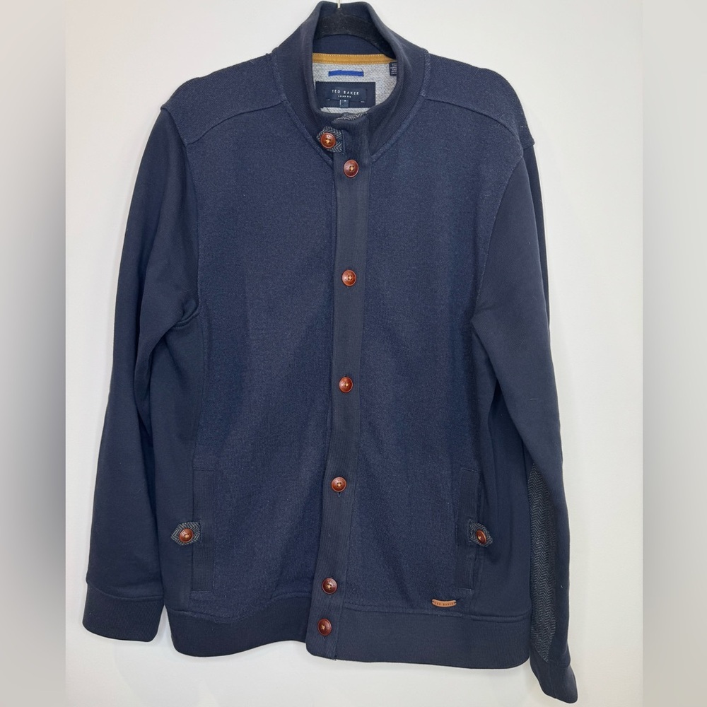Ted Baker Dark Blue Button-Up Jacket